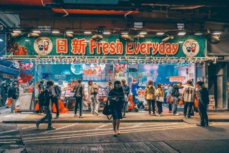 Téléchargez les photos : 23 fév 2024 le marché humide à Wan Chai, hong kong - en image libre de droit