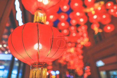 Photo for Feb 23 2024 asian new year red lamps festival dreamlike background - Royalty Free Image