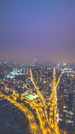 Foto de El paisaje urbano del distrito de la ciudad de Kowloon - Imagen libre de derechos