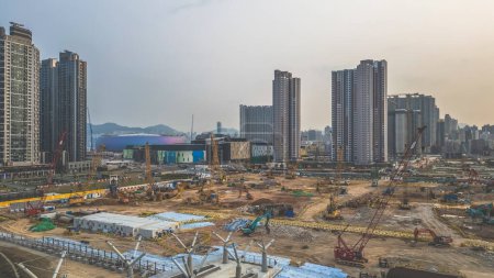 Foto de 17 de marzo de 2024 desarrollo del aeropuerto de Kai Tak, ciudad de Kowloon, Hong Kong - Imagen libre de derechos