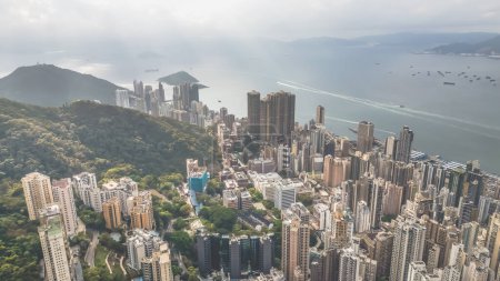 Foto de Los edificios Comerciales y residenciales en Hong Kong. 23 de marzo de 2024 - Imagen libre de derechos