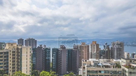Photo for Middle level residential buildings in Hong Kong. March 23 2024 - Royalty Free Image