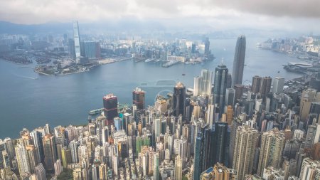 Foto de Los edificios Comerciales y residenciales en Hong Kong. 23 de marzo de 2024 - Imagen libre de derechos