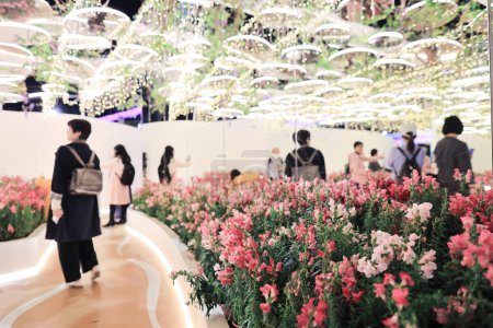 Téléchargez les photos : Le thème Floral Joie Autour de Tow, HK Flower Show Mars 20 2024 - en image libre de droit