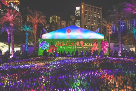 Téléchargez les photos : Le thème Floral Joie Autour de Tow, HK Flower Show Mars 20 2024 - en image libre de droit