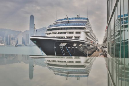 Photo for Cruise Ship docked at Ocean Terminal Hong Kong March 14 2015 - Royalty Free Image