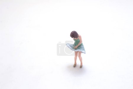 Photo for Lady dress be blown about by the wind - Royalty Free Image