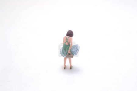 Photo for Lady dress be blown about by the wind - Royalty Free Image
