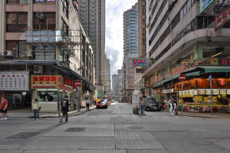 Foto de Abril 3 2024 Mong Kok es una de las principales zonas comerciales de Hong Kong - Imagen libre de derechos