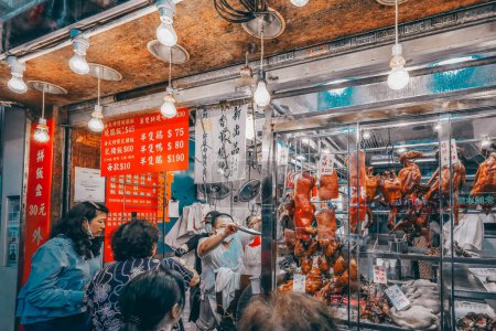 Foto de Abril 3 2024 Comida a la parrilla en el mercado en Hong Kong - Imagen libre de derechos