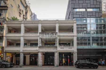 Foto de 1 de abril de 2024 Zona residencial abarrotada en mong jalá, hk - Imagen libre de derechos