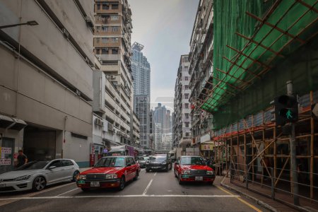 Photo for April 1 2024 Crowded Residential area at mong kok, hk - Royalty Free Image