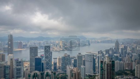 Photo for April 5 2024 the Hong Kong City and Victoria Harbour - Royalty Free Image