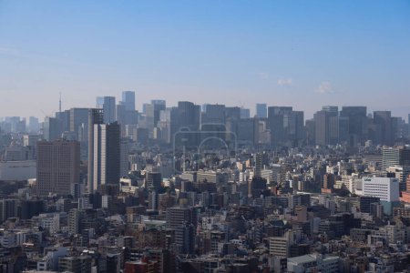Photo for Tokyo skyline from the tower. Sumida. Tokyo. Japan. Nov 30 2023 - Royalty Free Image