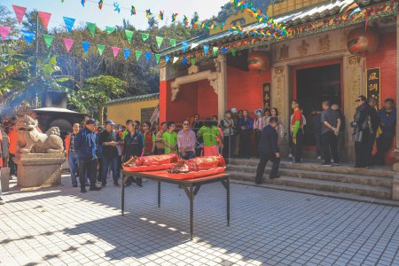 Photo for Feb 11 2024 the New year event at Tin Hau Temple hk - Royalty Free Image