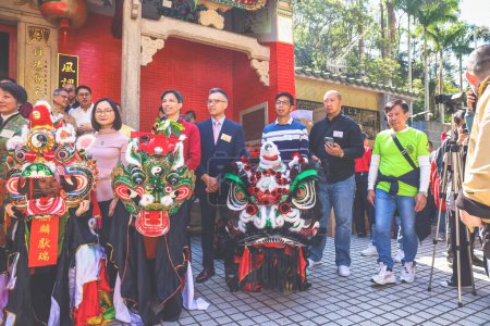 Téléchargez les photos : 11 fév 2024 l'événement du Nouvel An au Temple Tin Hau hk - en image libre de droit