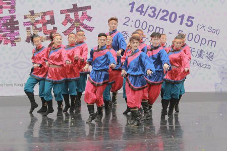 Foto de Bailarines nacionales chinos durante su actuación en Hong Kong - Imagen libre de derechos