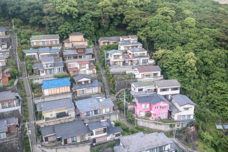 13 de mayo de 2024 Paisaje urbano de Nagasaki desde la montaña Inasayama en Japón