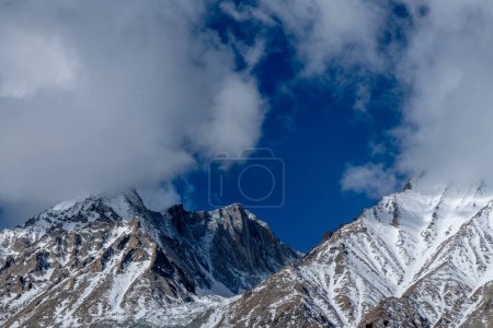 Massive Kangju Kangri in the Karakoram Range of the Himalayas near the border between India and Tibet at an elevation of 22,064