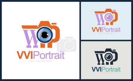 VVIP Porträt Augen Kamera Fotostudio Logo Design-Vorlage für Marke oder Unternehmen und andere