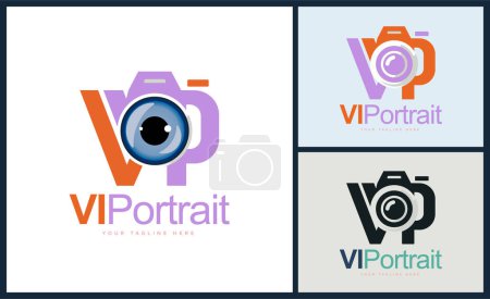 VIP Porträt Augen Kamera Fotostudio Logo Design-Vorlage für Marke oder Unternehmen und andere