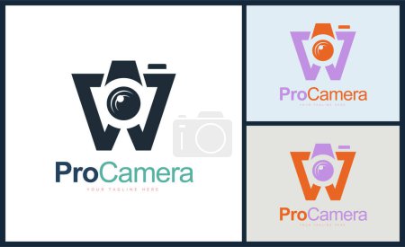 Pro Camera Buchstabe w Studio Logo Design-Vorlage für Marke oder Unternehmen und andere