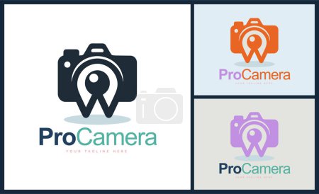 Pro Camera Buchstabe w Studio Logo Design-Vorlage für Marke oder Unternehmen und andere