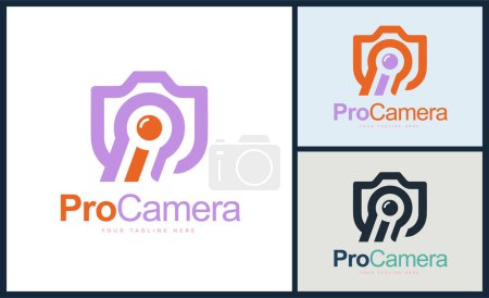 Modèle de conception de logo Pro Camera lettre w studio pour la marque ou l'entreprise et autres
