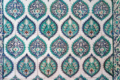 Ottoman handmade tiles of Topkapi Palace, from the 16th century in Istanbul, Turkey. 2022. Poster #627189860