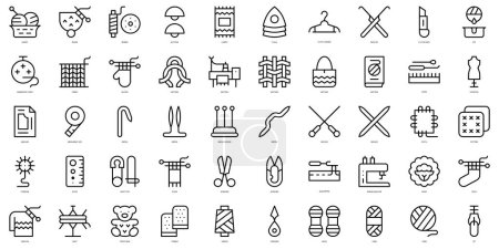 Ilustración de Conjunto de iconos de punto de línea delgada. Ilustración vectorial - Imagen libre de derechos