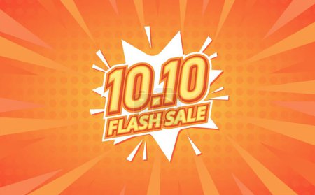 Photo for 10.10 sale poster or shopping day flyer design. 10.10 Flash sale online banner. special offer or flash sale. - Royalty Free Image