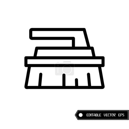Photo for Comb icon with outline style, black color, vector illustration - Royalty Free Image