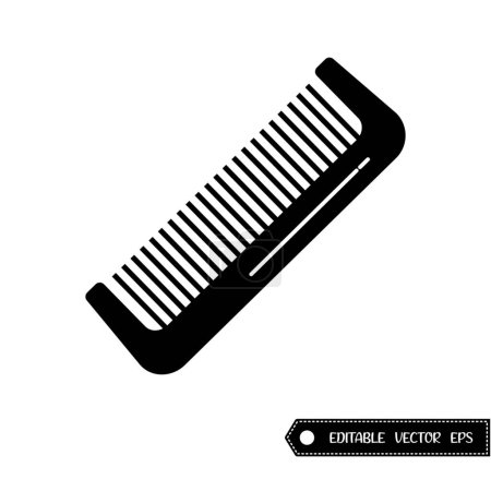Illustration for Comb icon with black color, vector illustration - Royalty Free Image