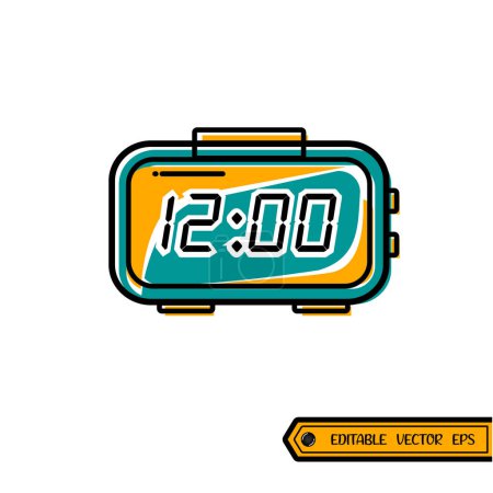 Photo for Digital clock icon, vector illustration - Royalty Free Image