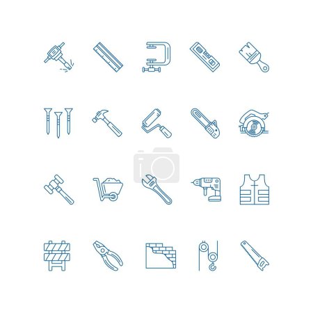 Photo for Construction tool icon. carpentry tool icon collection - vector illustration - Royalty Free Image