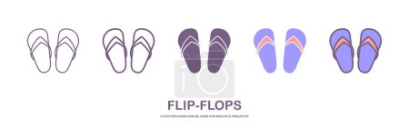 Photo for Flip flops linear icon. Thin line illustration. Summer slippers contour symbol. Vector isolated outline drawing. - Royalty Free Image
