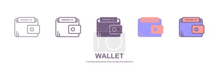 Photo for Wallet Icon in trendy flat style isolated on white background. Wallet symbol for your web site design, logo, app, UI. Vector illustration. - Royalty Free Image