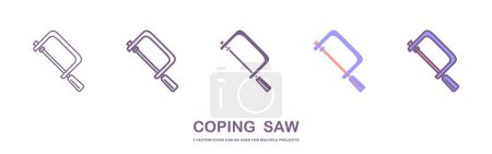 Photo for Coping saw icon. saw icon vector illustration. Flat illustration of Coping saw vector icon isolated on white background - Royalty Free Image