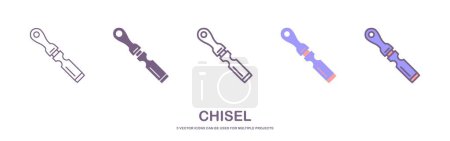 Photo for Chisel Icon. Shadow Reflection Design. Vector Illustration. - Royalty Free Image