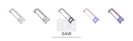 Photo for The saw icon. Saw symbol. Flat Vector illustration. isolated on white background. - Royalty Free Image