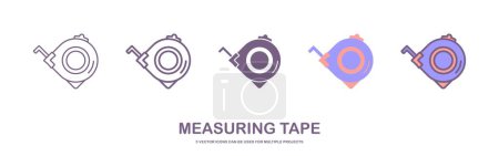 Photo for Measuring tape tool icon image. vector illustration. - Royalty Free Image