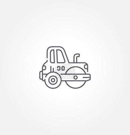 Photo for Road roller icon. isolated on white background. Tendem Roller icon design. road roller vector illustration. isolated on white background. vector illustration. - Royalty Free Image