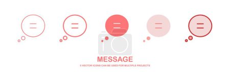 Photo for Vector chat icon collection flat design. message vector. Texting symbol. Vector Illustration. - Royalty Free Image