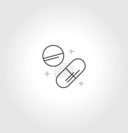 Photo for Pills icon flat. medicine icon vector. Illustration isolated vector sign symbol, capsule icon simple design - Royalty Free Image