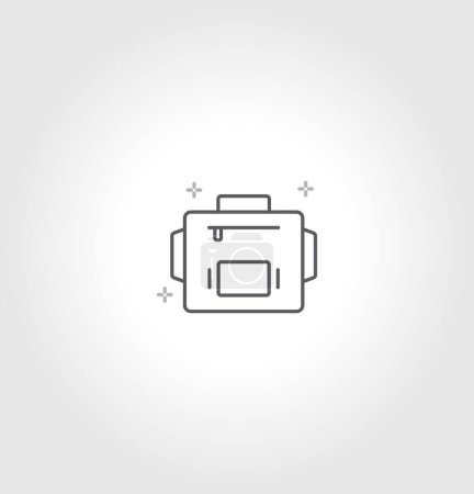 Photo for Toiletry bag. Vector outline icon - toiletries. transparent PNG - Royalty Free Image