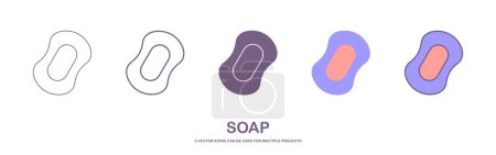 Photo for Hygiene icon. Soap icon vector. Single high quality outline symbol for web design or mobile app. Thin line sign for design logo. outline pictogram on white background - Royalty Free Image