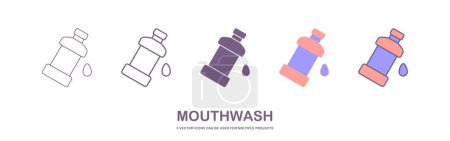 Photo for Mouthwash icon. Thin, Light Regular And Bold style design isolated on white background - Royalty Free Image