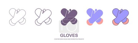 Photo for Medical latex gloves line icon. Hand disinfection, infection prevention symbol - Royalty Free Image