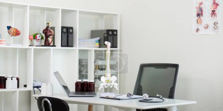 Photo for Interior of modern medical office doctor workplace. - Royalty Free Image