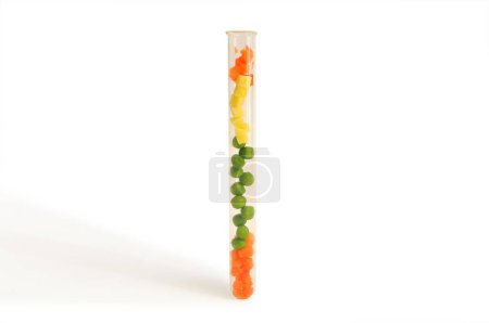 Photo for Variety of organic, tasty nutritious vegetables in a test tube - Royalty Free Image